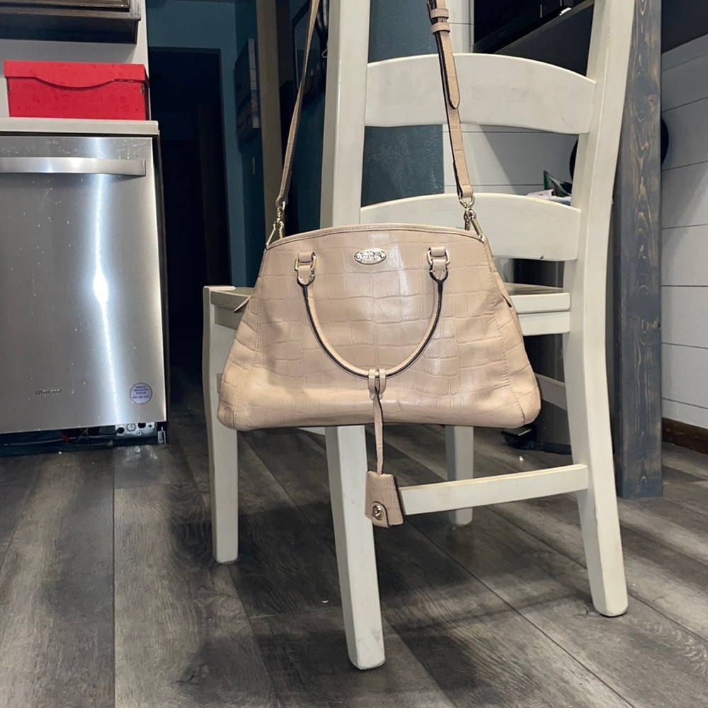 Tan Alligator Coach purse